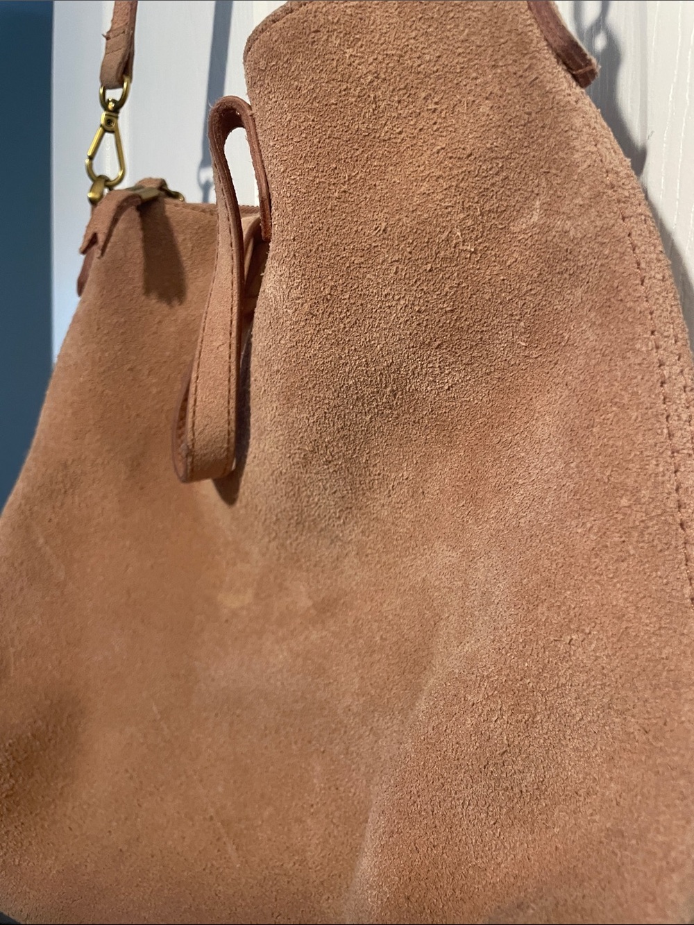 Madewell Suede Shoulder Hobo Bag in Brown-Tan